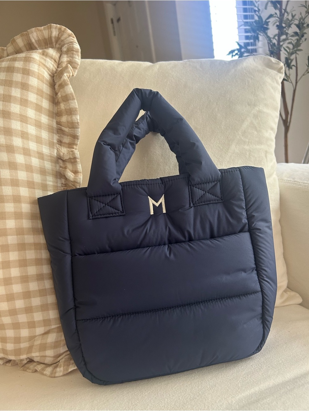 The Mark & Graham quilted nylon puffer tote